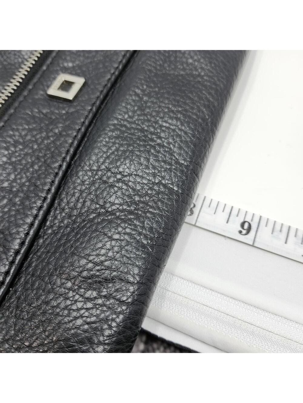 Kate Spade Black Leather Foldover Crossbody Clutch Bag - Picture 7 of 8